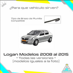 Plumillas Dela Duster Sandero Logan Silicona Limpiaparabrisas
