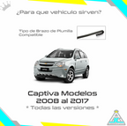Plumillas Silicona Chevrolet Captiva Modelos Del 2008-2017 Limpiaparabrisas