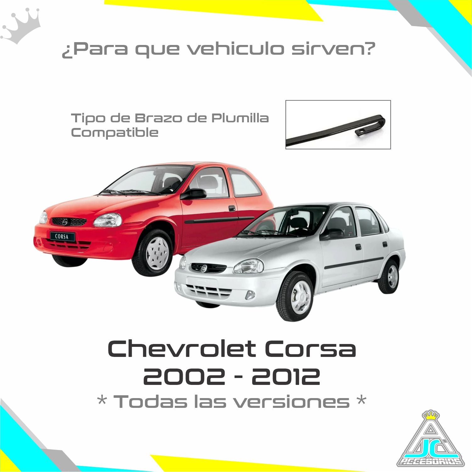 Plumillas Bosch Metálicas Limpiaparabrisas Chevrolet Corsa Active Modelos Del 2002-2012