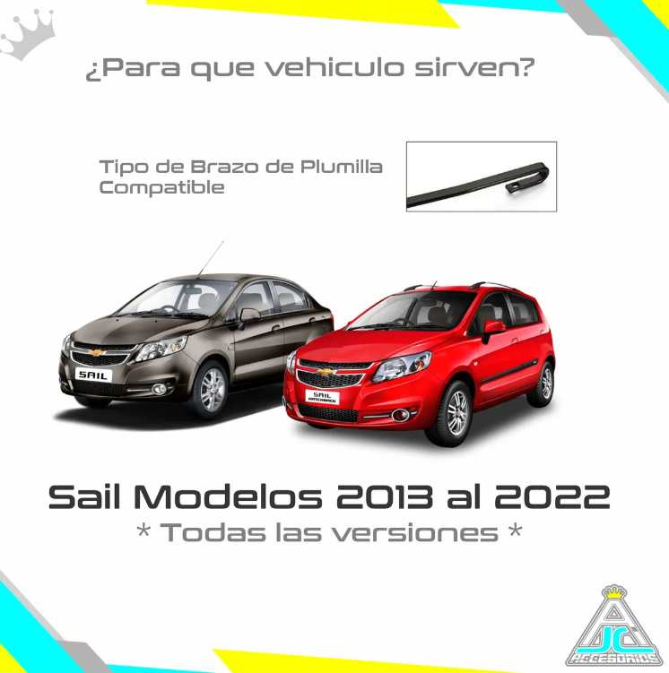 Par Plumillas Bosch Limpiaparabrisas Chevrolet Sail Modelos Del 2013-2022