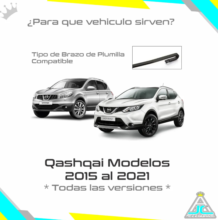 Plumillas Silicona Nissan Qashqai Modelos Del 2015-2021 Limpiaparabrisa