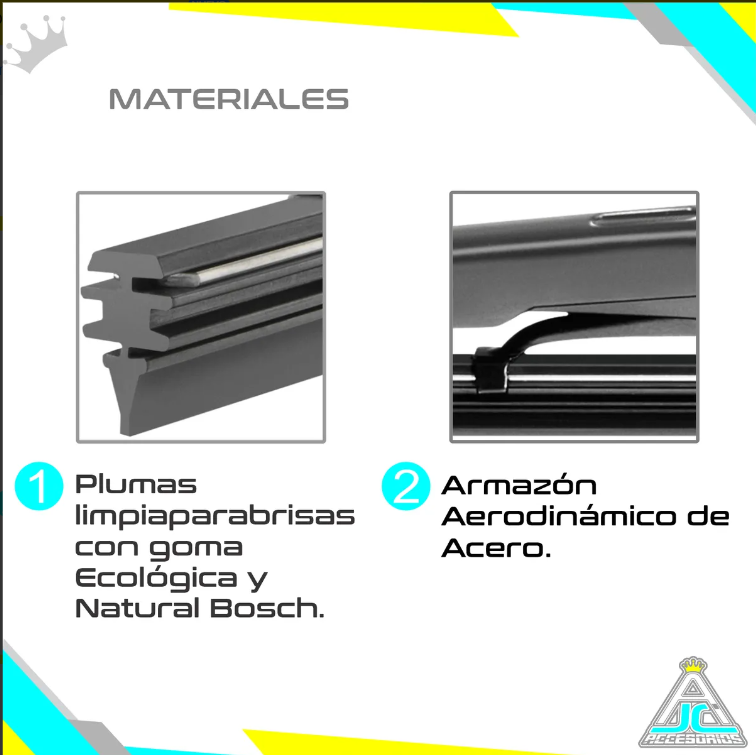 Plumillas Bosch Metalica Toyota Prado 11-23 Limpiaparabrisa