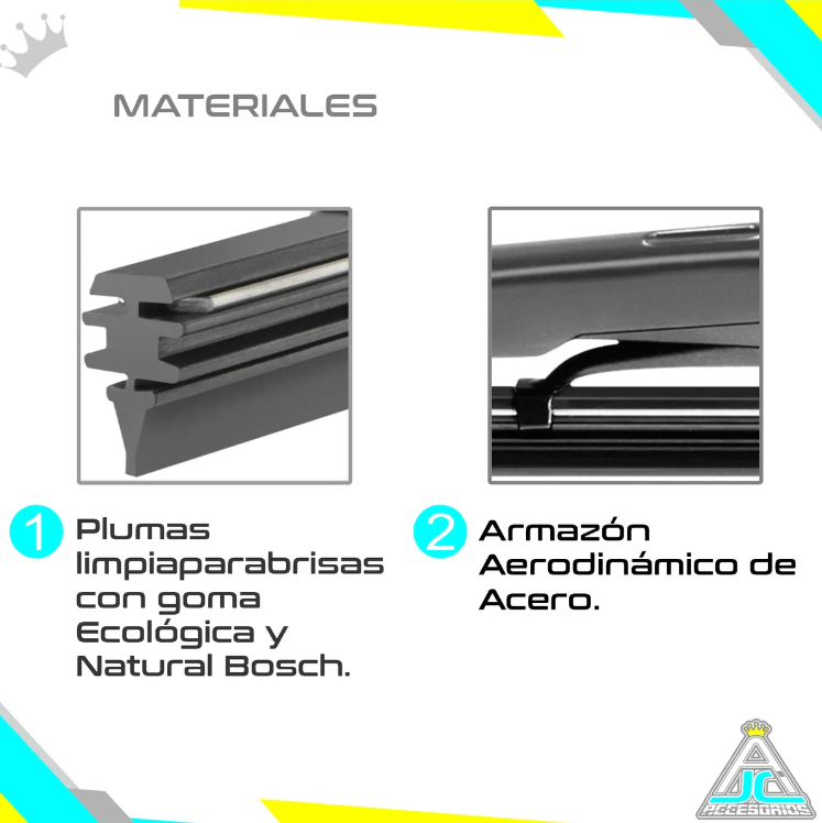 Plumillas Bosch ECO Toyota Fortuner Modelos Del 2005-2016 Limpiaparabrisas