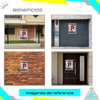 Aviso Letrero Plastico Prohibido Parquear 50x40cm Reflectivo