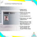 Aviso Letrero Plástico Prohibido Parquear 20x15cm Reflectivo