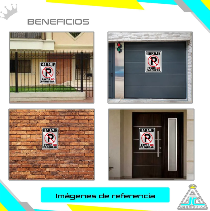Aviso Letrero Plástico Reflectivo 40x30cm - Prohibido Parquear